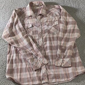 Vintage Hoofs Shirt Mens XL Brown‎ Teal Pearl Snap Cowboy Rodeo Western 80s